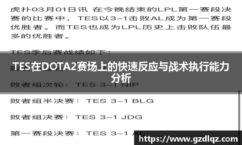 TES在DOTA2赛场上的快速反应与战术执行能力分析